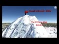 Mt Everest Southeast ridge climbing route in 3D