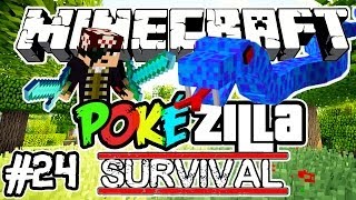 A GIGANTE SERPENTE MARINHA! (Boss) - PokéZilla Survival! - Minecraft #24