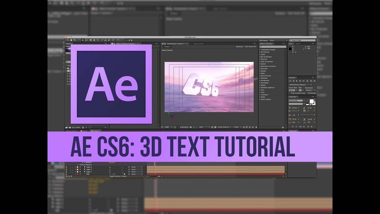 adobe after effect text tutorial