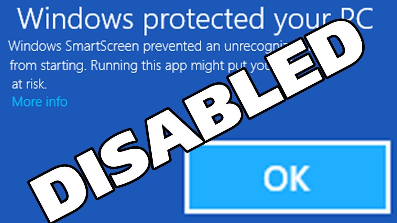 microsoft defender smartscreen prevented an unrecognized app