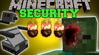 Minecraft: BASE SECURITY (ATTACKING HOME SECURITY SYSTEM!) Mod Showcase