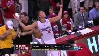 Blake Griffin pours water on fan