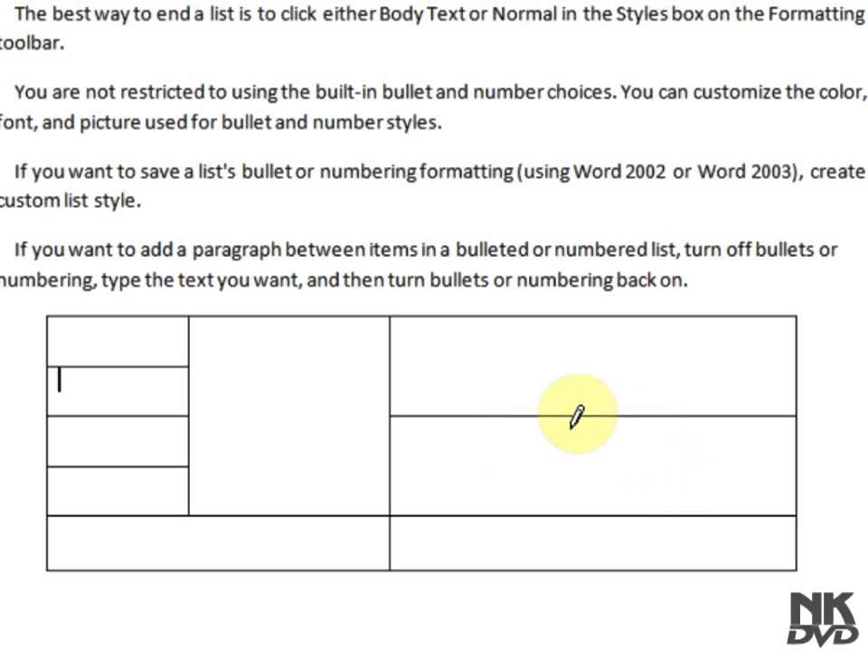 Lesson # 32 Draw Table (Microsoft Office Word 2007_2010 Tutorial)(Urdu ...