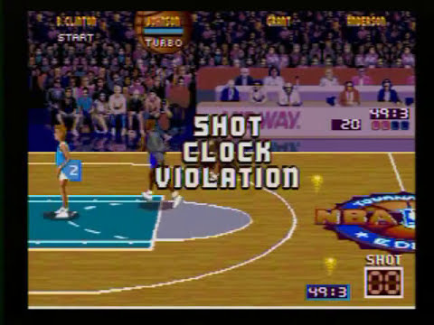 NBA Jam T.E. (Sega Genesis) Bill Clinton Super Dunk Gameplay - YouTube