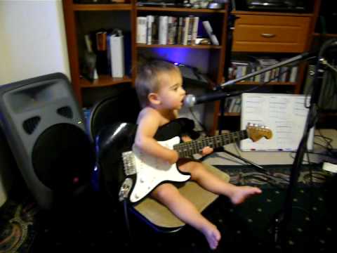 Baby Playing Guitar and Singing - YouTube