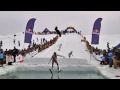 Fancy dress skiers plunge into cold water at Red Bull event