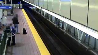 Domestic assault on SkyTrain platform; witness attacked when he intervenes (Part 1)