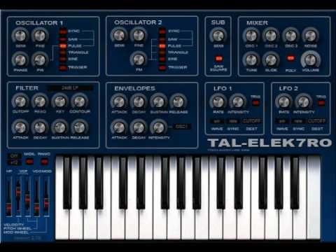 TAL-Elek7ro Synthesizer VST plugin - YouTube