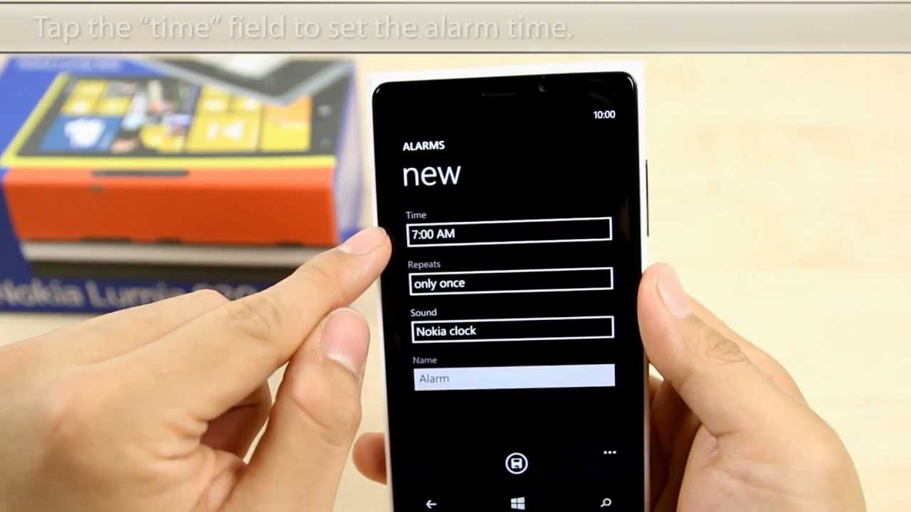 How to Set the alarm on Nokia Lumia 920 YouTube