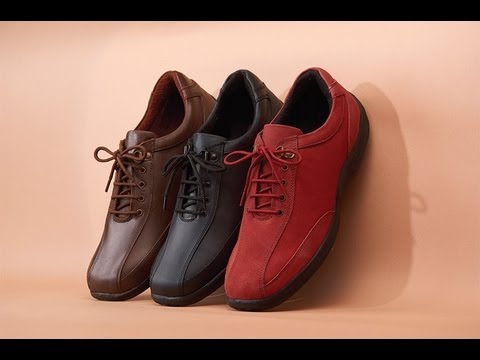 Ladies Leather Walking Shoes from Clifford James - YouTube