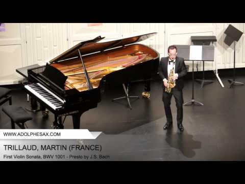Dinant 2014 - TRILLAUD Martin (First Violin Sonata, BWV 1001 - Presto by J.S. Bach)