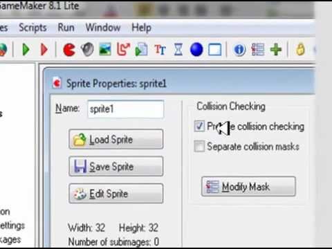 Game 1  tutorial sprites maker Maker 8.1 1 Tutorial  game YouTube Sprites