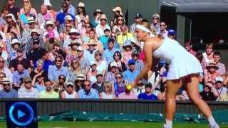 Radwanska throws racket after incredible rally! Wimbledon semi final