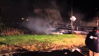 James St. swing bridge fire (Oct 29, 2013)