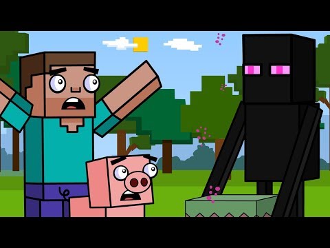 Enderman & The Sky Base | Block Squad (Minecraft Animation)