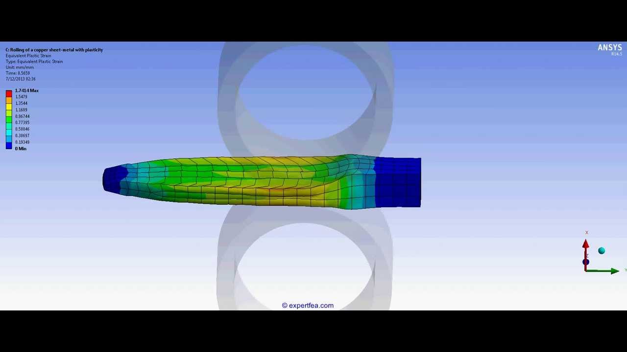 Ansys Workbench Static Structural Finite Element Analysis of rolling 