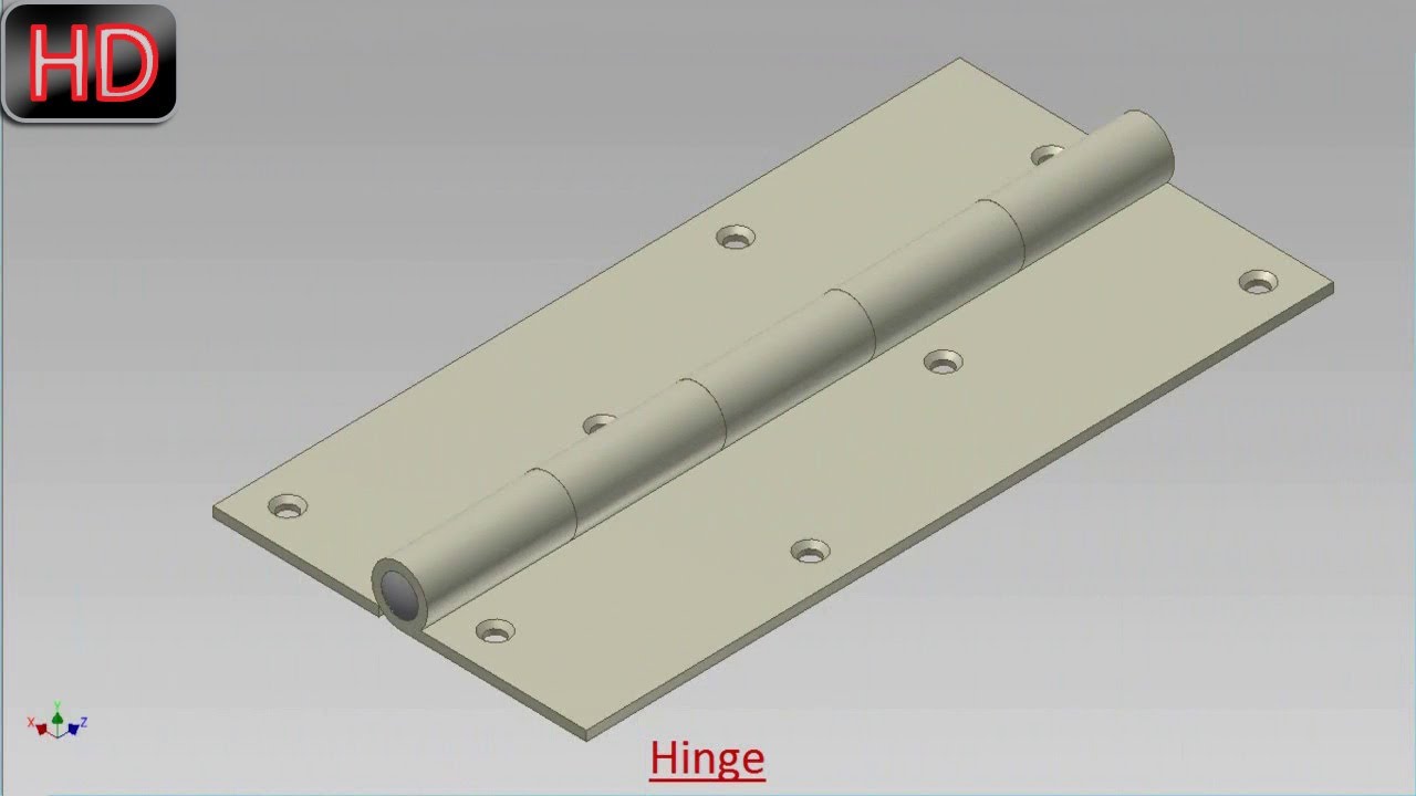 Hinge (Video Tutorial) Autodesk Inventor YouTube