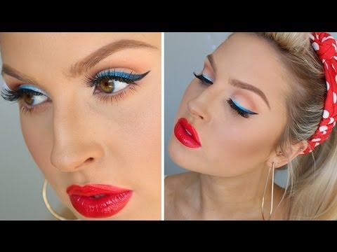 Pin-up макияж с градиентными стрелками