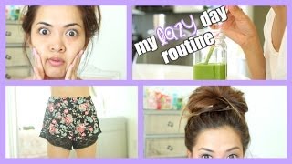 My Lazy Day Routine ♡ breakfast, skincare, makeup, hair + outfit!