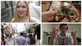 Shoppen und vegane Pizza