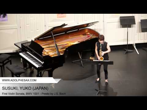 Dinant 2014 SUSUKI Yuko First Violin Sonata, BWV 1001 Presto by J S Bach