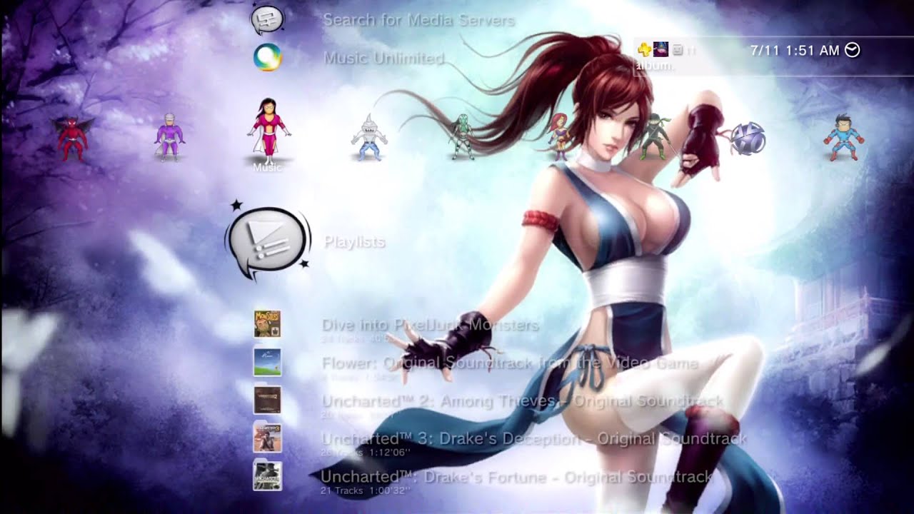 PS3 Dynamic Theme: A Fighter Girl - YouTube