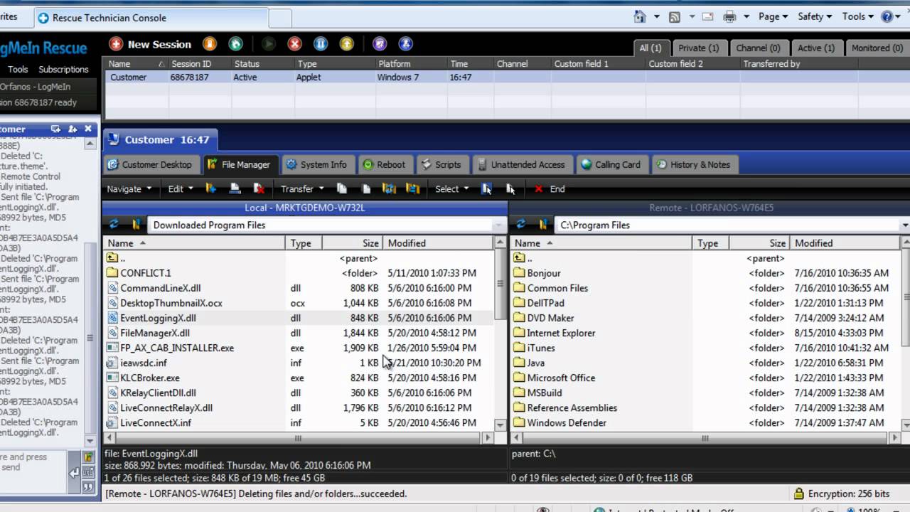 LogMeIn Rescue: File Transfer (Italiano) - YouTube