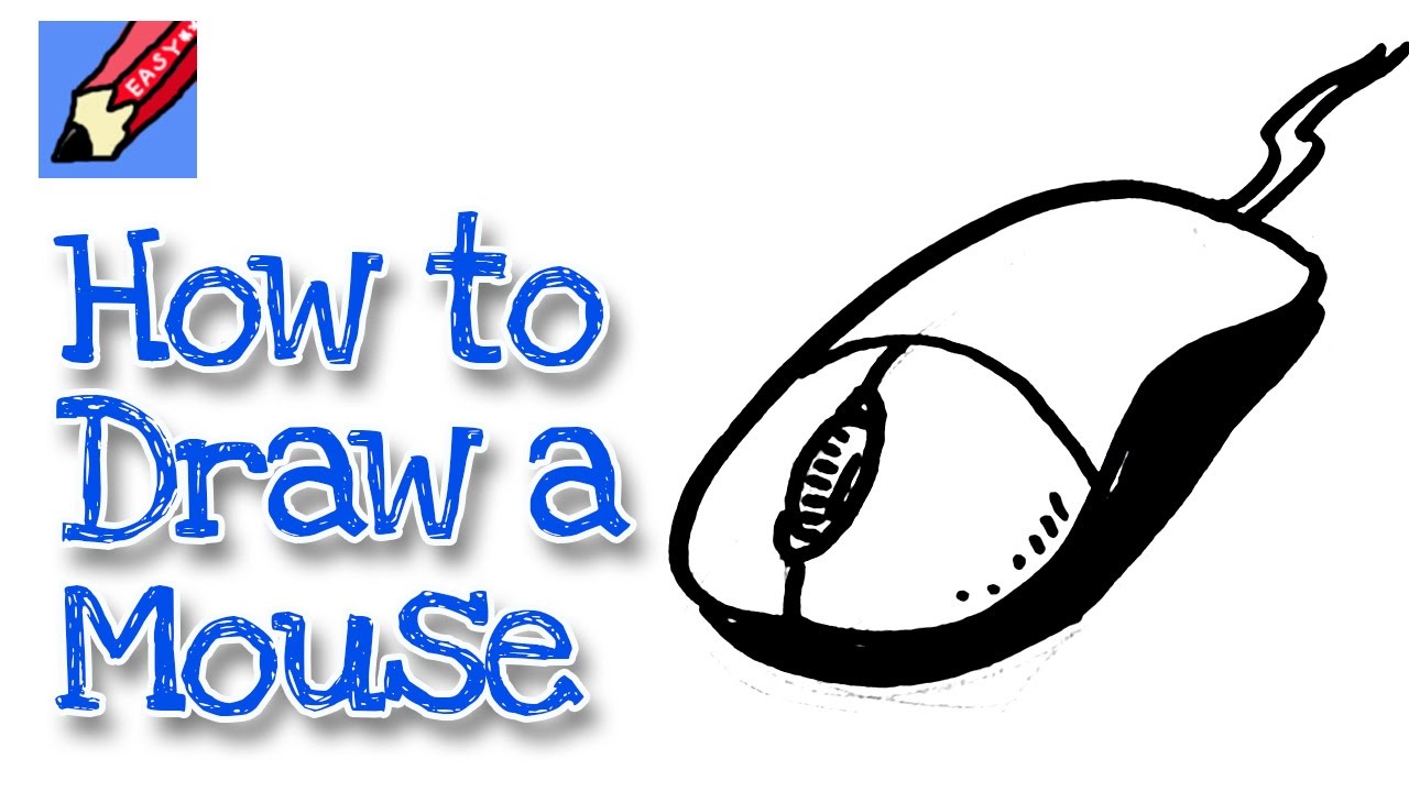 How to draw a computer mouse Real Easy YouTube