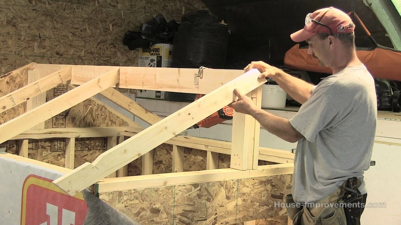 How To Build A Shed - Part 3 Building &amp; Installing Rafters - YouTube