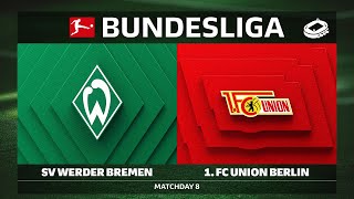 SV Werder Bremen vs. 1. FC Union Berlin | Matchday 8 — Bundesliga 2025/26
