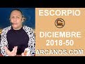Video Horscopo Semanal ESCORPIO  del 9 al 15 Diciembre 2018 (Semana 2018-50) (Lectura del Tarot)