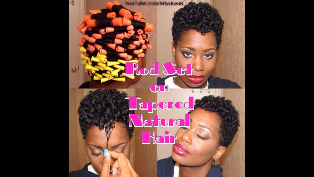 Heatless Rod Set on Tapered Natural Hair ππ - YouTube Heatless Rod Set on Tapered Natural Hair ππ - YouTube