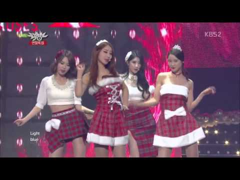 131220 Nine Muses + Girl's Day - Santa Baby (Special Stage) @ Music