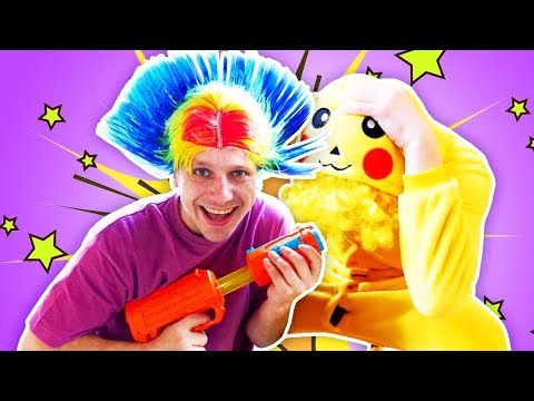 Pie in the Face Challenge & Nerf Guns! Funny Videos & Funny Games - Whipped Cream Family Fun