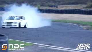 NAC NZ Drift Nationals 2013 : Carl Thompson's 26B Aristo (raw footage)