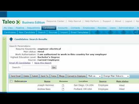 taleo recruiting software