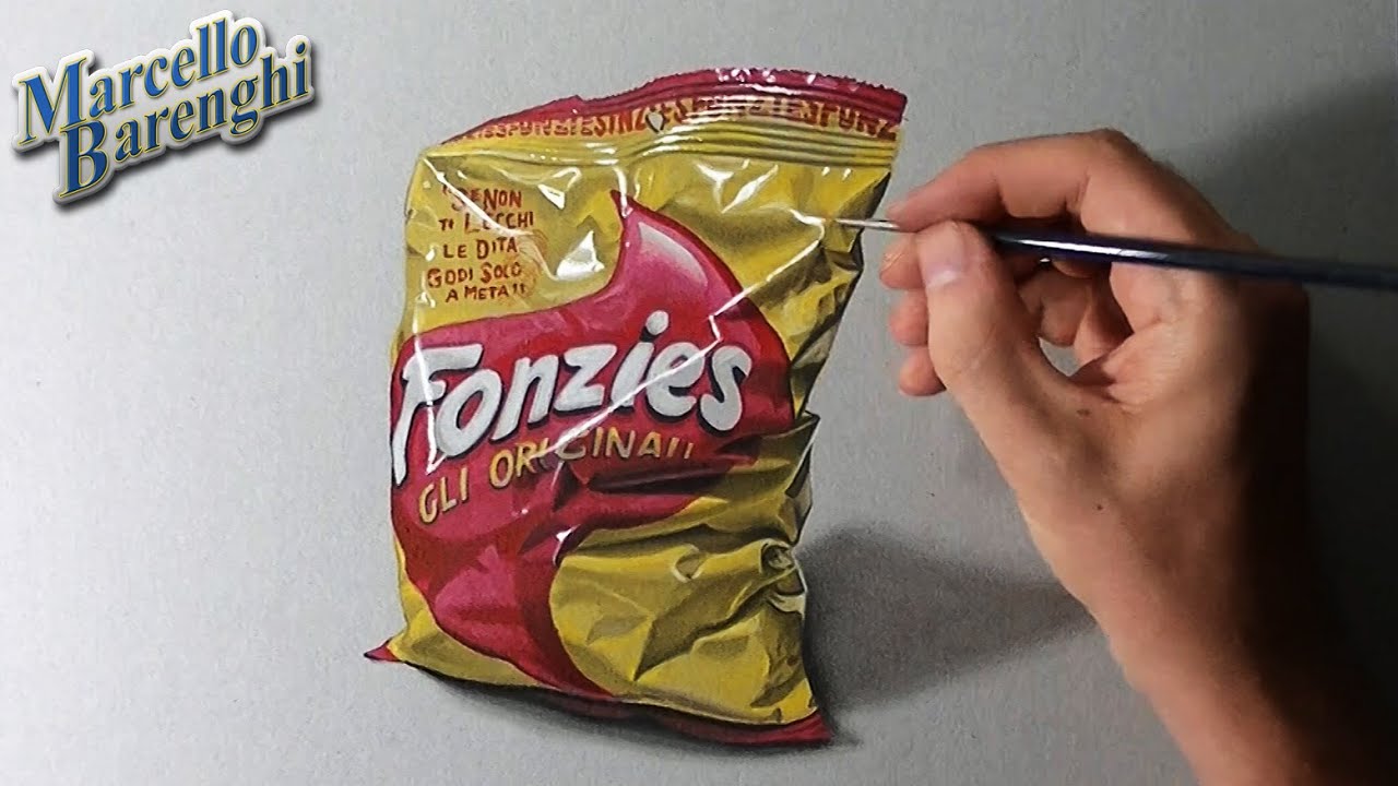 How I draw and color a chip bag - YouTube