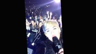 Miley Cyrus video selfie on my iPod "Adore You" Tacoma Bangerz Tour 2014