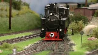 Küstenbahn in Spur 0 Schmalspur auf der Modellbahn Ausstellung Köln
