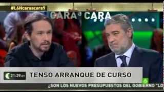 Cara a Cara entre Pablo Iglesias y Miguel Angel Rodríguez sobre educación