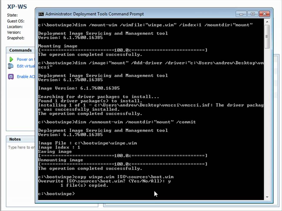 WIN7: Adding Drivers to a winPE image - YouTube