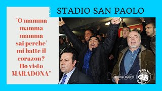 Tutto il San Paolo canta la canzone/Todo el estadio canta la canción de Maradona D10s