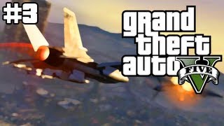 Stealing a Fighter Jet in Grand Theft Auto 5 (GTA 5 Live Stream #3)