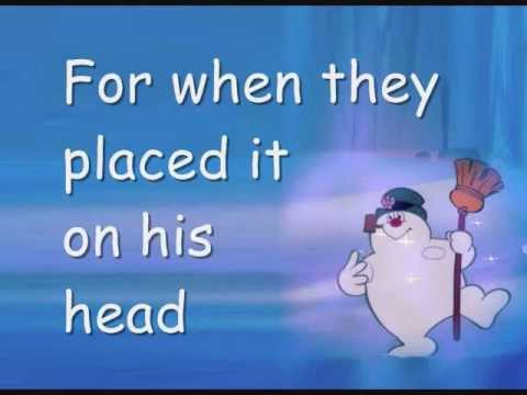 frosty snowman lyrics song christmas 1969 sing words created along