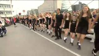 BBC News   Irish dancers set Riverdance world record in Dublin