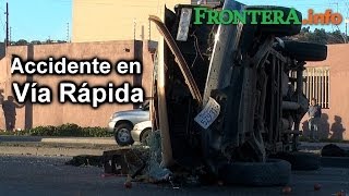 Se accidenta familia en vía rápida