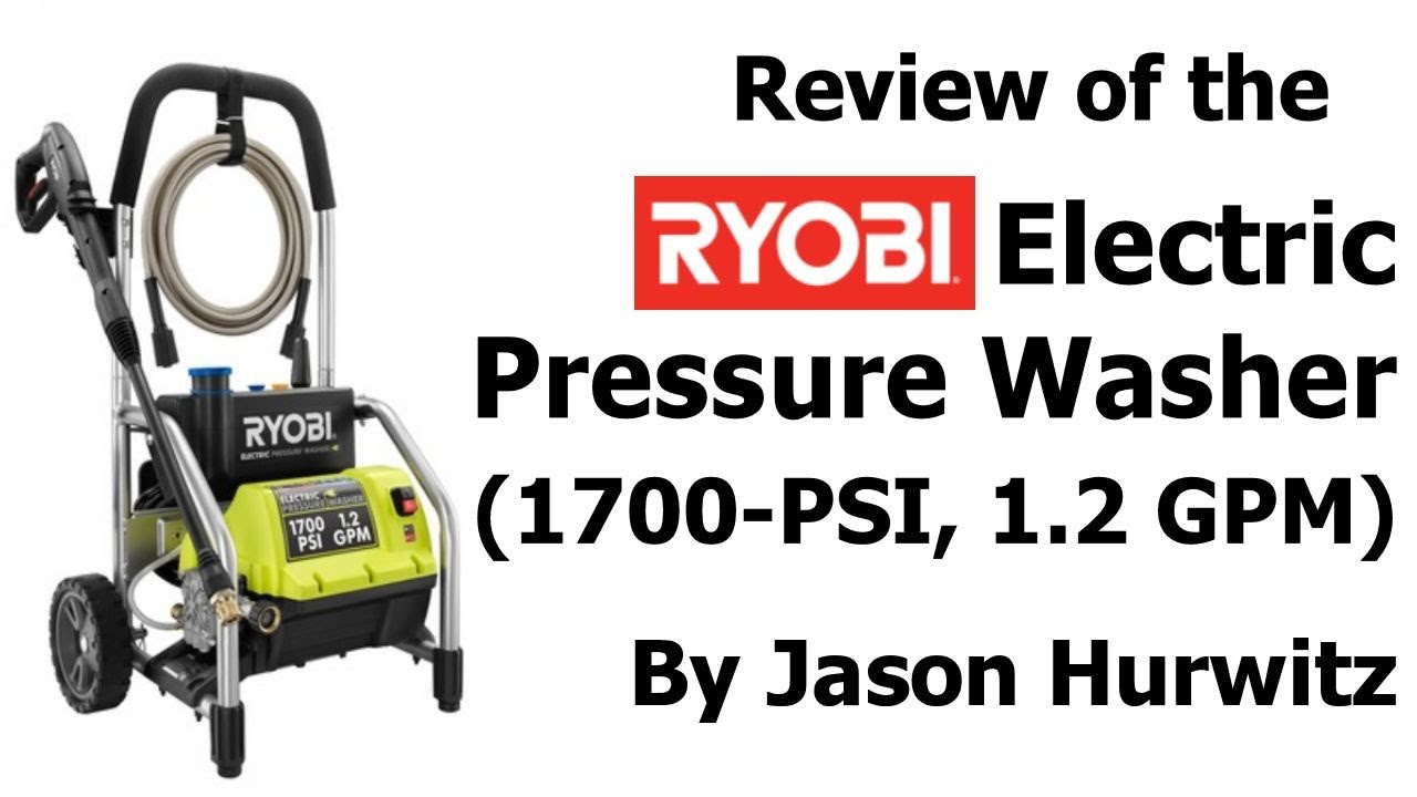 Review: Ryobi 1700-PSI Electric Pressure Washer (1.2 GPM) - YouTube
