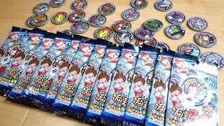 トパニャン出てこいニャ！妖怪メダル第1章 箱買いBOX開封レビュー2回目！まずは6パック！妖怪ウォッチ 激レア キャンペーンメダルを狙え！