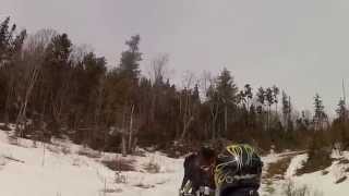 Snowmobiler moose attack in Jackman, Maine