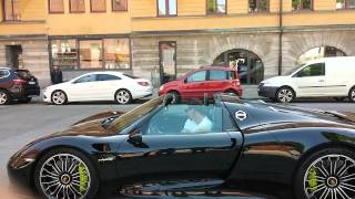 Zlatan Ibrahimovic Porsche 918 Spyder in Stockholm